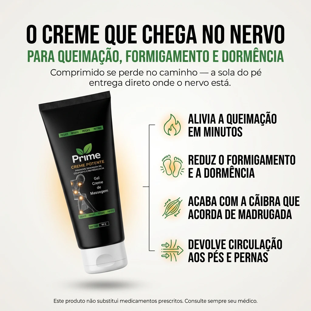 O creme que chega no nervo — para queimação, formigamento e dormência