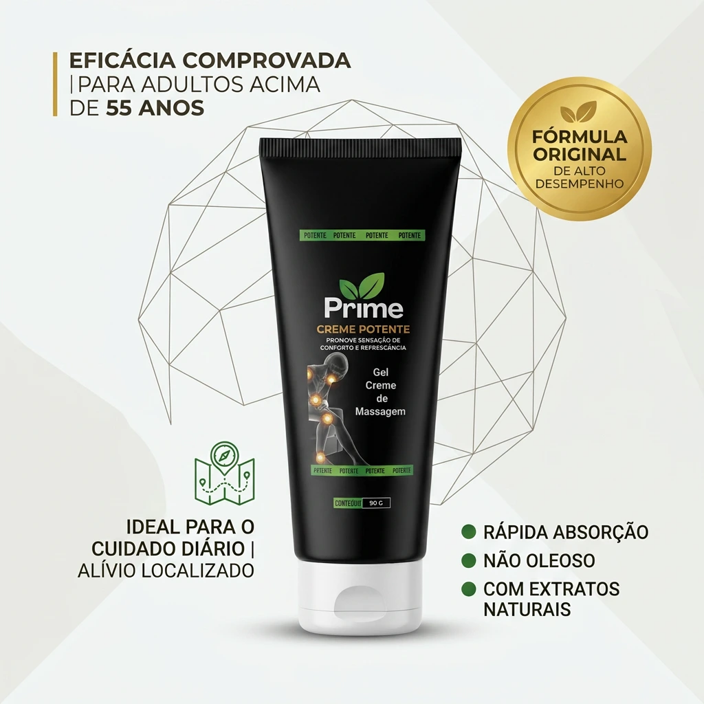 Prime Creme na mesa de cabeceira